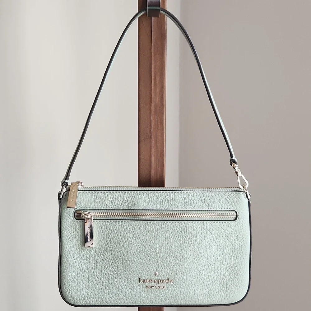 Kate Spade Leila Pale Green Convertible Shoulder Bag/Wristlet NWOT